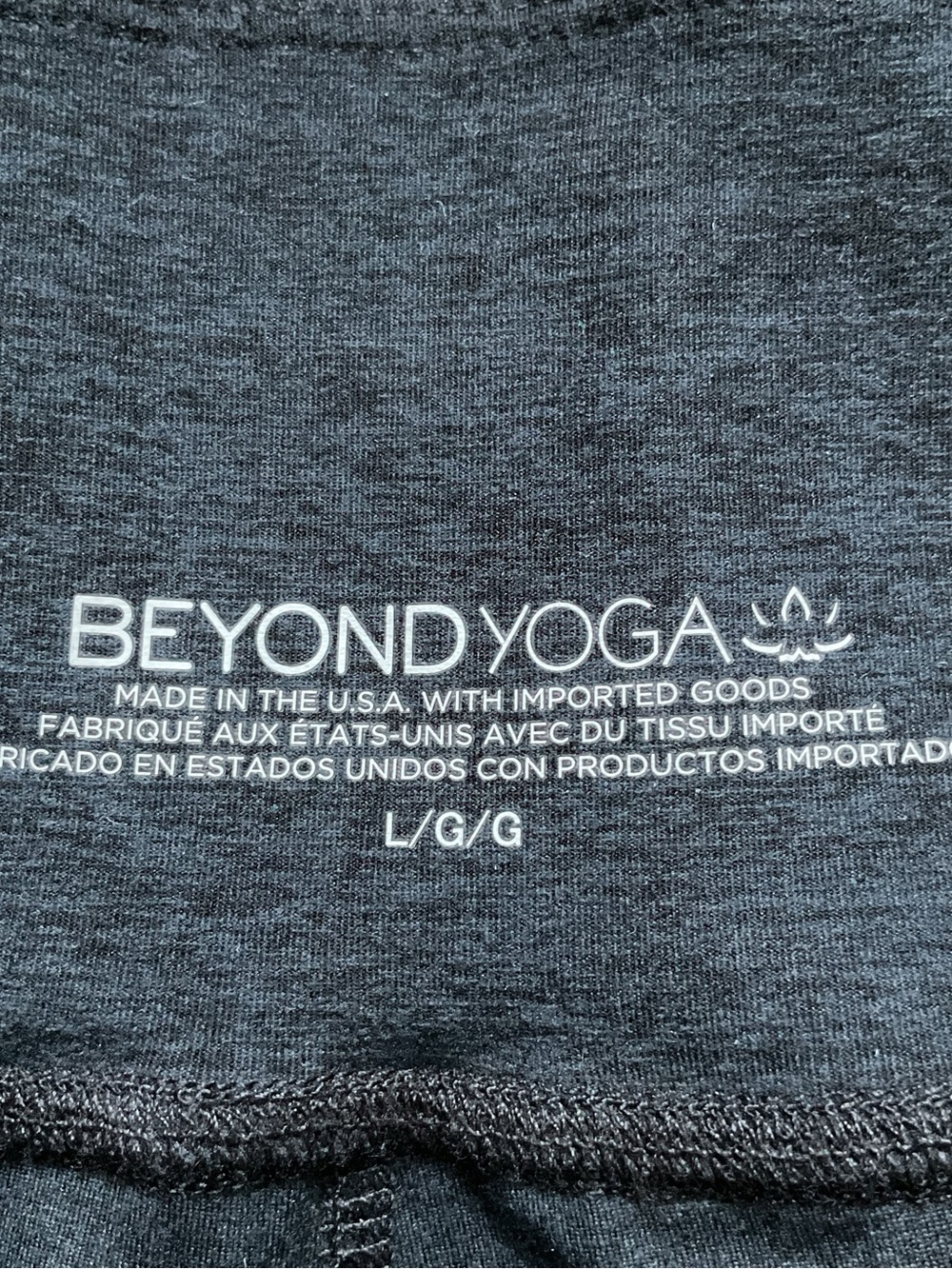 Beyond Yoga Womens Large Spacedye Laid Back Wide Leg Pants Black Casual Workout - Picture 6 of 7